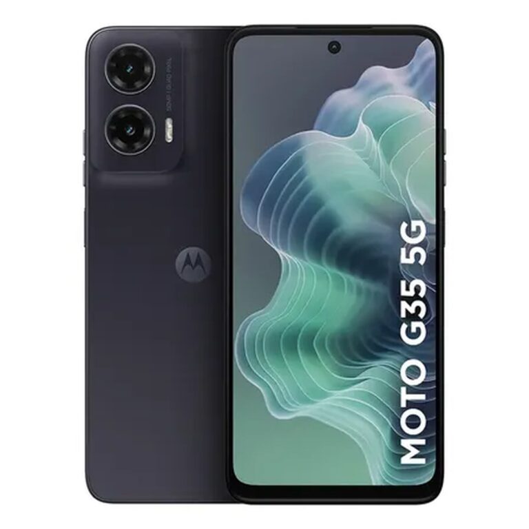 Smartphone Motorola Moto G35 5g – 128gb 12gb (4gb Ram+8gb Ram Boost) E Camera 50mp Com Ai Nfc Tela 6.7 Com Superbrilho – Grafite – Vegan Leather