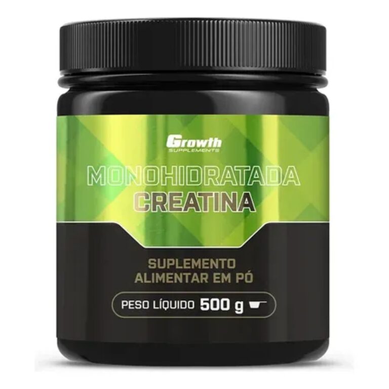 Creatina Monohidratada 500g Growth Supplements – Sem Sabor Em Pó