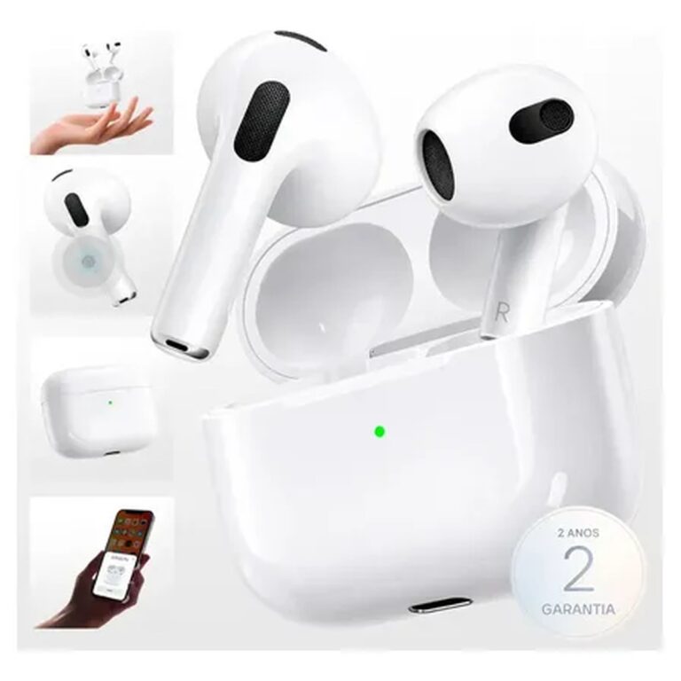 Fone Ouvido Bluetooth 5.4 Sem Fio Estojo De Carregamento Anti Ruido A Prova Dagua Compatível Com Ios Samsung Galaxy Android Tws Wireless Air Premium Microfone Touch Marca Pro Phone See Branco