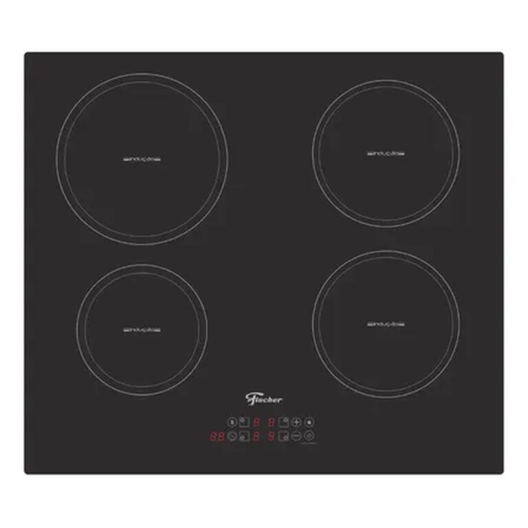 Cooktop De Indução Fischer 4 Bocas Vitrocerâmica Com Touch Screen 220v Preto