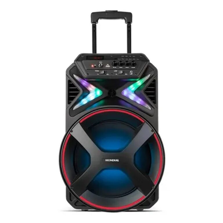 Caixa Amplificada Connect Lights Cm-400 Mondial Cor Preto Preto/vermelho 127/220v