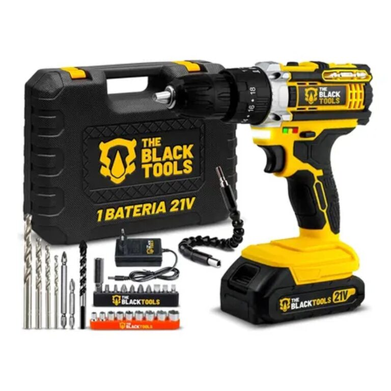 Parafusadeira E Furadeira Impacto The Black Tools Tb-21pw 3/8 Cor Amarelo Frequência 50/60 Hz 127/220v 60hz