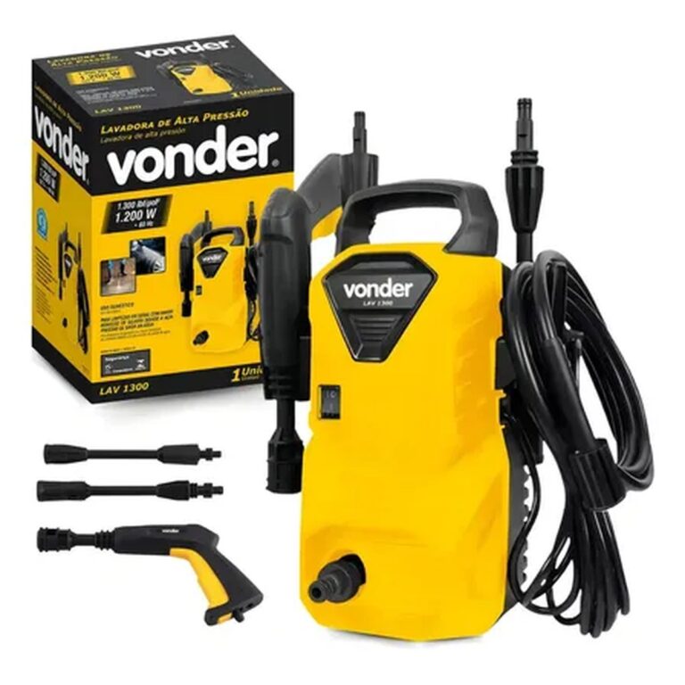Lavadora De Alta Pressão Vonder Leve Lav1300 220v Amarela De 1.3kw Com 90bar De Pressão Máxima – 60hz Amarelo 60 Hz