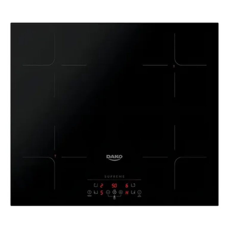 Cooktop De Indução 4 Bocas Dako Supreme Preto Com Trava De Segurança 220v