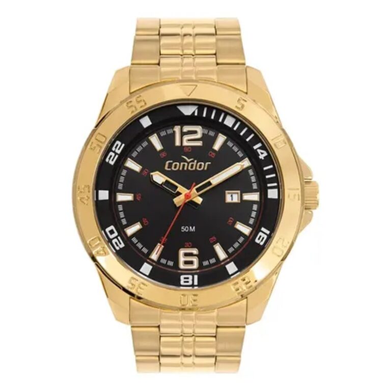 Kit Relógio Condor Masculino Dourado Co2115mwi/k4p Dourado Preto