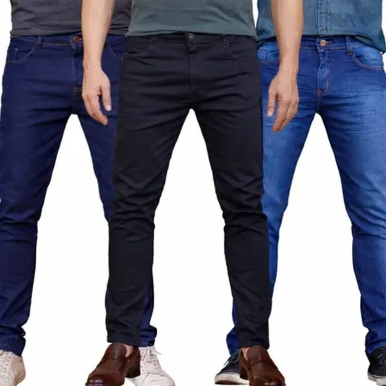 Kit 3 Calças Jeans Masculina Modelo Slim Envio Imediato Kit 3 Calças Premium 44