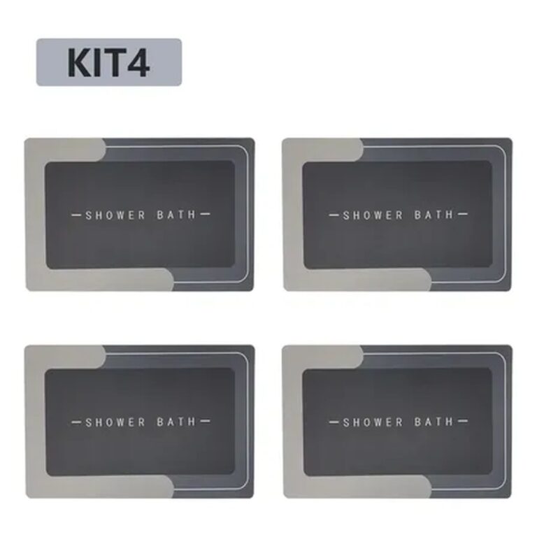 Kit4 Tapetes Para Banheiro Tapete Mágico Ultra  Para Absorçã