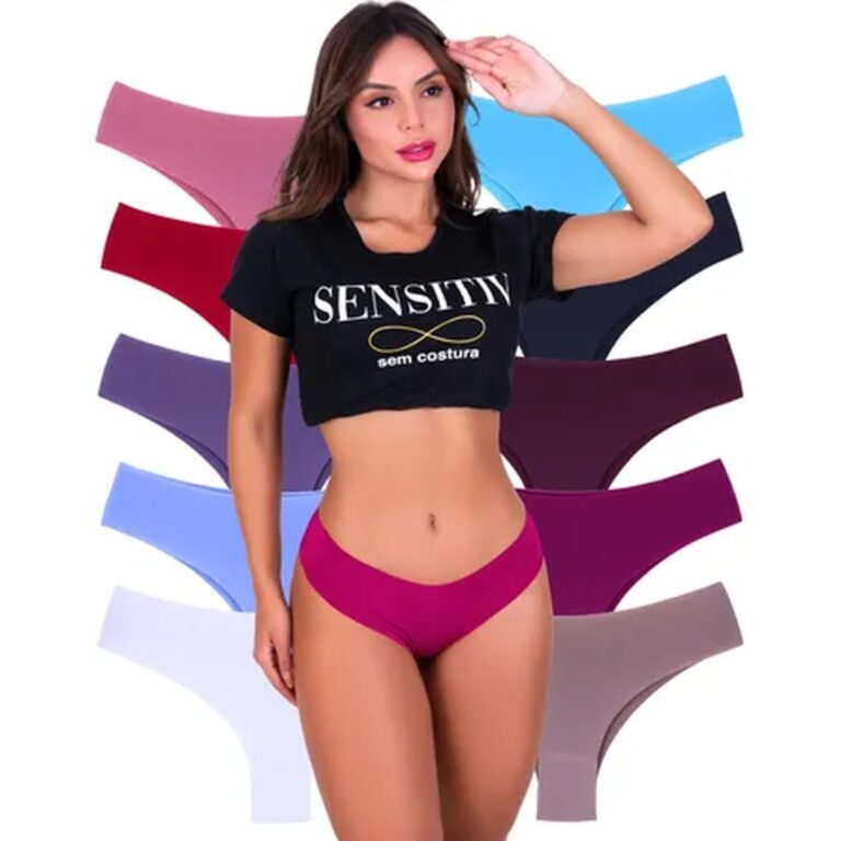 Kit 10 Calcinhas Sem Costura Premium Conforto Invisível
