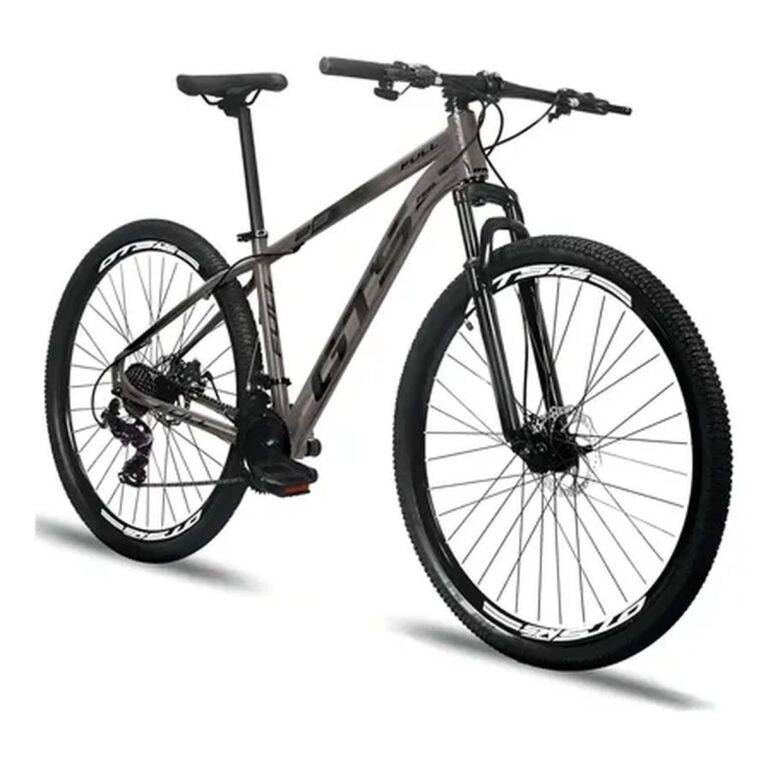 Bicicleta Mountain Bike Gts Feel Full Aro 29 Tamanho Do Quadro 19″ Cinza/Preto