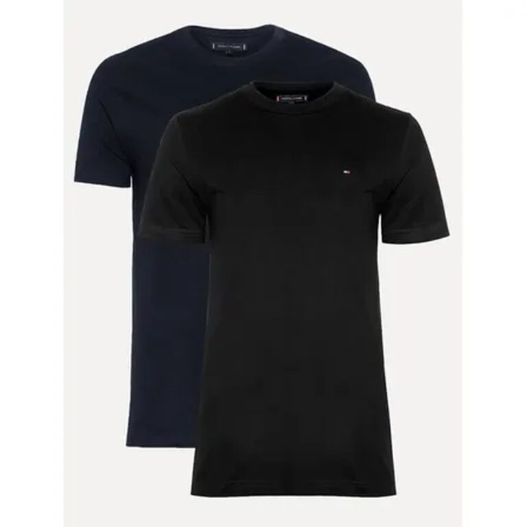 Camisetas Tommy Hilfiger Preta/marinho 2un – Original