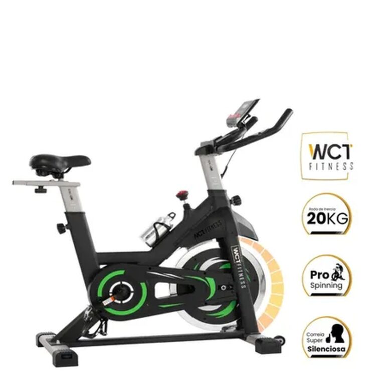 Bicicleta Ergométrica Spinning 20kg Wct Fitness Cor Preto/Verde