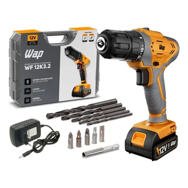 Parafusadeira E Furadeira De Impacto Wf 12k3.2 Wap Amarelo 127/220v 60hz