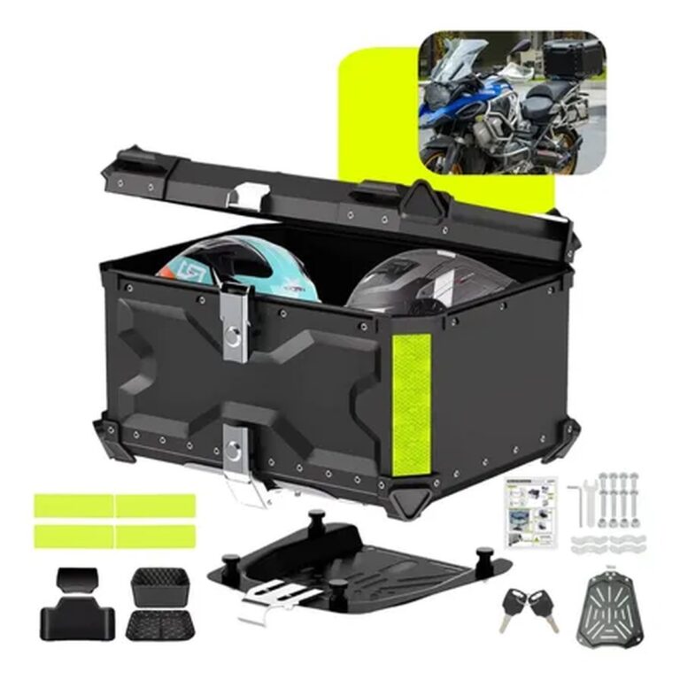Bau Para Moto 65l Alumínio Base Universal Top Case Maletero Preto