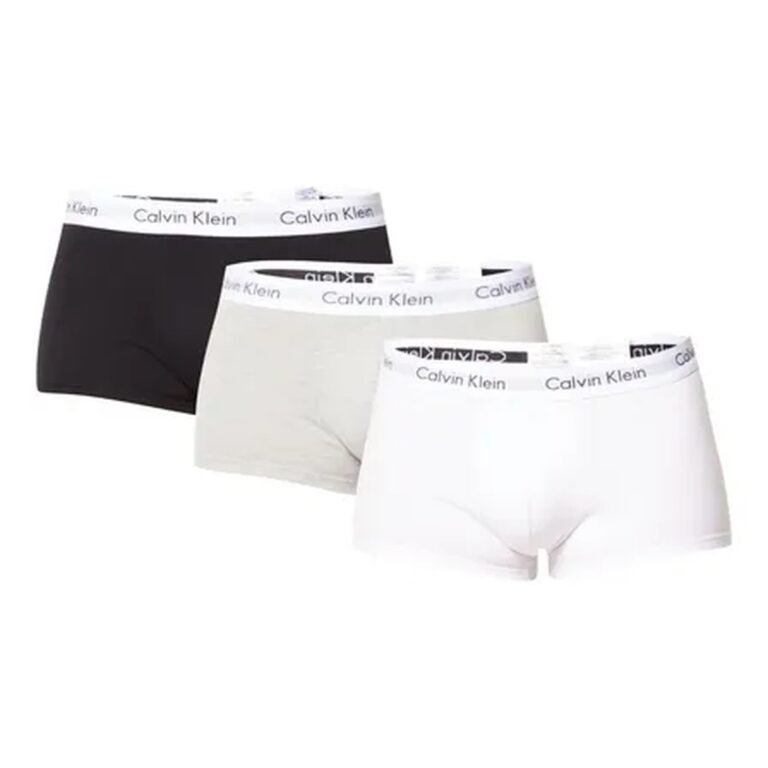 Kit 3 Cuecas Masculinas Boxer Cotton Calvin Klein 998 – Multi Liso L