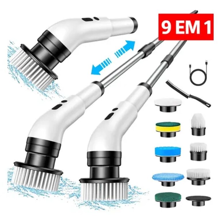 DeckCasa Escova elétrica de limpeza JY-6010 Branco Unidade 1
