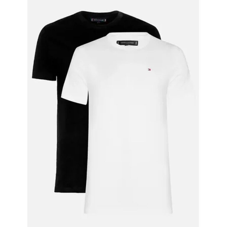 Kit Camisetas Tommy Hilfiger Preta/branca 2un – Original