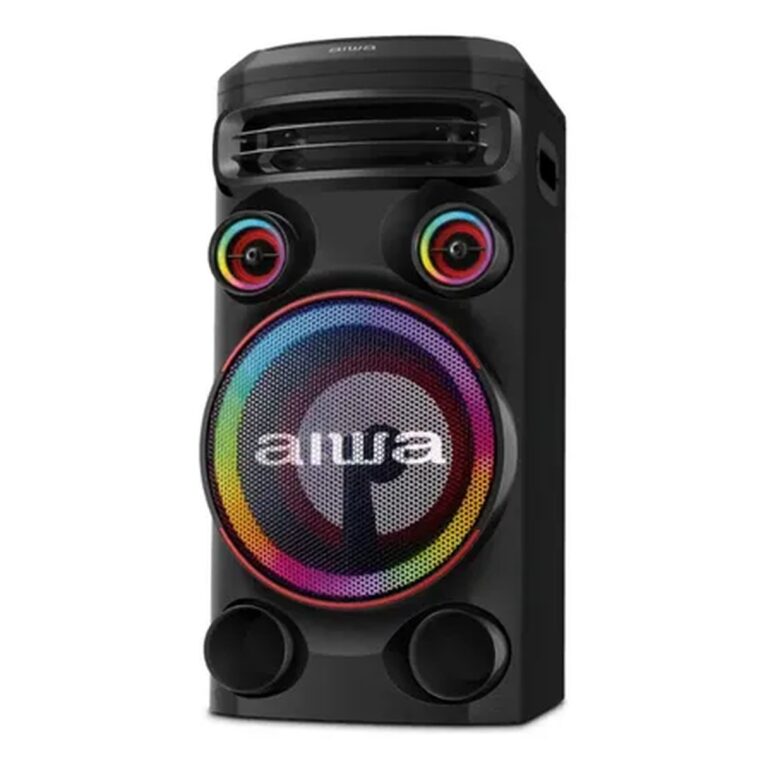 Torre de Som AIWA T1W-02 1600W 1Woofer10″ Bluetooth RGB USB FM DJ