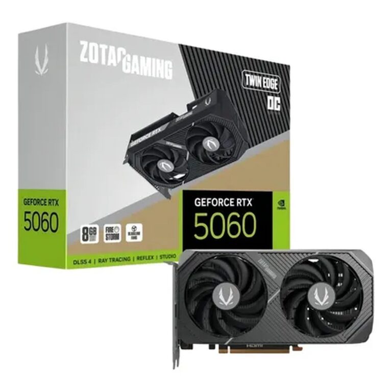 Placa De Vídeo Zotac Rtx 5060 Twin Edge Oc 8gb Gddr7 128-bit