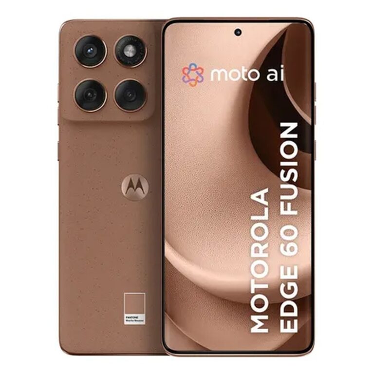 Smartphone Motorola Edge 60 Fusion 5G – 256GB 24GB (8GB RAM+16GB Ram Boost) Tela Quad-Curve moto AI 50MP Sony Camera ultrarresistencia militar IP68 + IP69 – Mocha Mousse