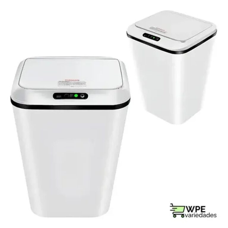 Lixeira Automática Sensor Inteligente Recarregável USB para Escritório e Casa