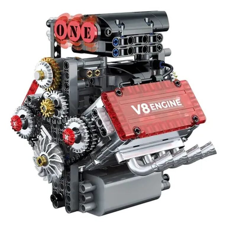 Happy Max Motor V8 Funcional Bloco De Montar Construção 478+ Peças mini motor v8 funcional-dk200